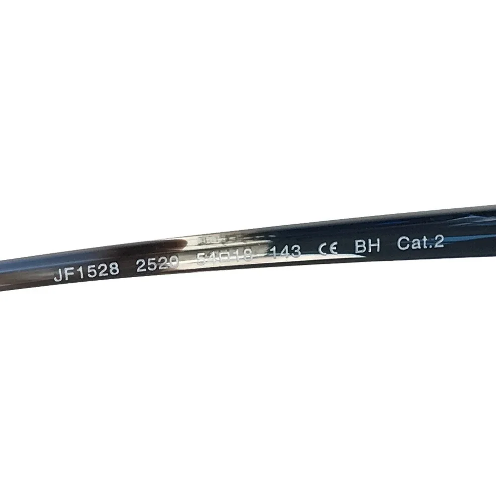 J. F. Rey Eyeglasses Frames JF1528 2520 Blue Brown Horn Cat Eye 54-19-143